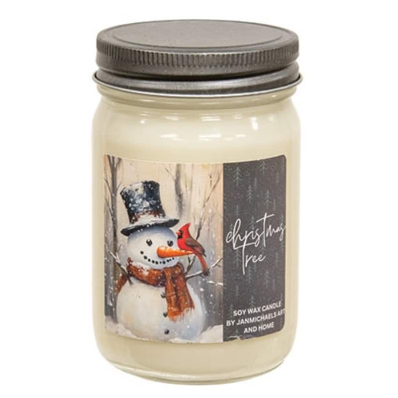 Soy Wax Mason Jar Candle with Festive Lid Decor - 3 x 3 x 4.75 in.