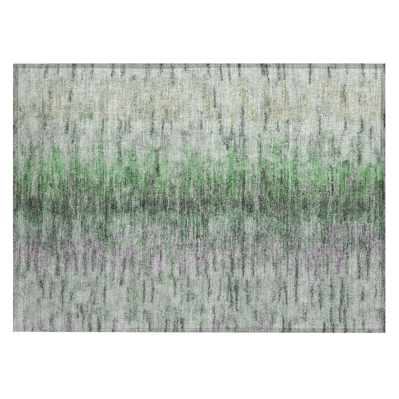 Machine Washable Indoor/ Outdoor Contemporary Ombre Chantille Rug
