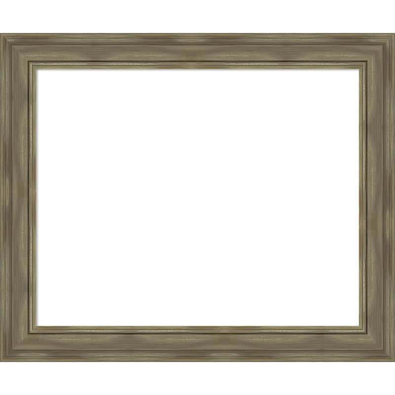 Amanti Art Alexandria Greywash Framed Dry Erase Magnetic Board