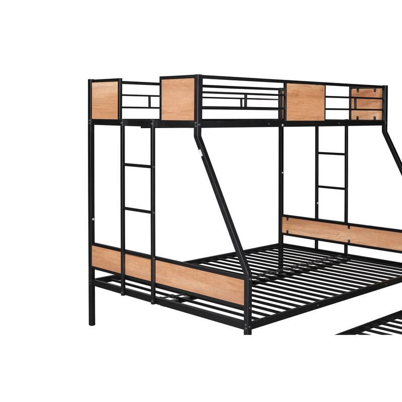 Twin over Full Metal Bunk Bed with Trundle