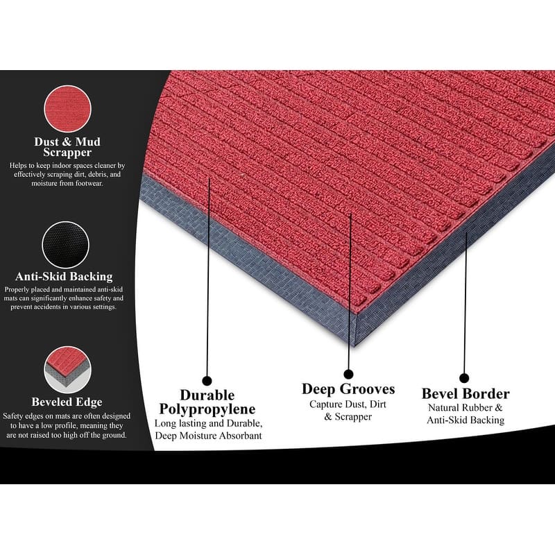 A1HC New Durable and Versatile Polypropylene Rubber Door Mat All Weather Inside Outside Door Mat