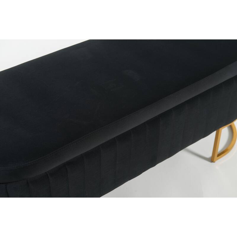 Bench Indoor Bench for Living Room/Bedroom/End of Bed/Entryway (BLACK)