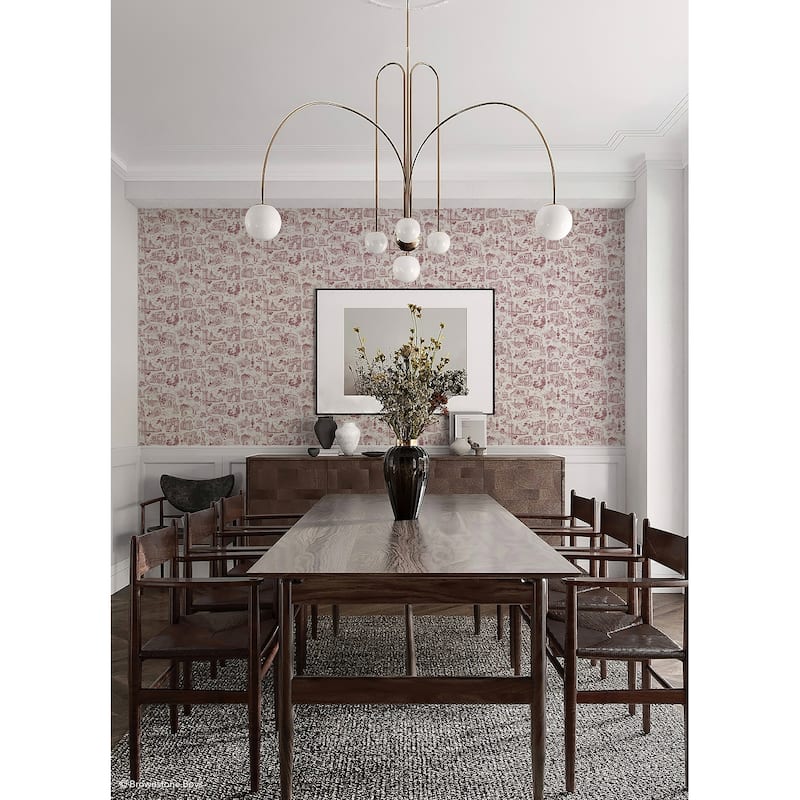 NuWallpaper Brownstone Boys Toile de New York Brick Peel and Stick Wallpaper - N/A