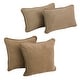 preview thumbnail 7 of 19, Blazing Needles Delaney Microsuede Throw Pillow Set (Set of 4) Java