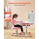 preview thumbnail 4 of 8, Pink Kids Height Adjustable Chair and Desk with Bookshelf and Storage Drawer and - 31.50 x 23.62 x (21.26 - 28.74) in