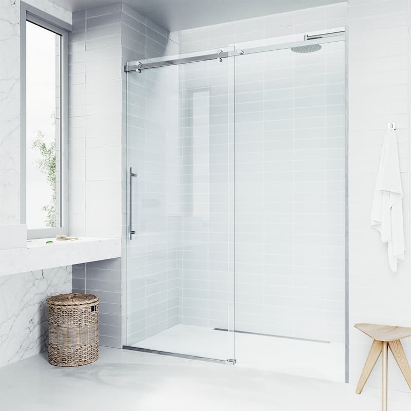 Vigo Luca 78-3/4" High x 60" Wide Sliding Frameless Shower Door