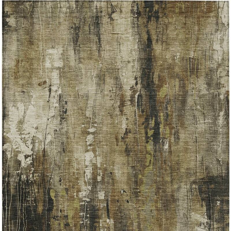 HomeRoots Abstract Transitional Rectangle Outdoor Rug