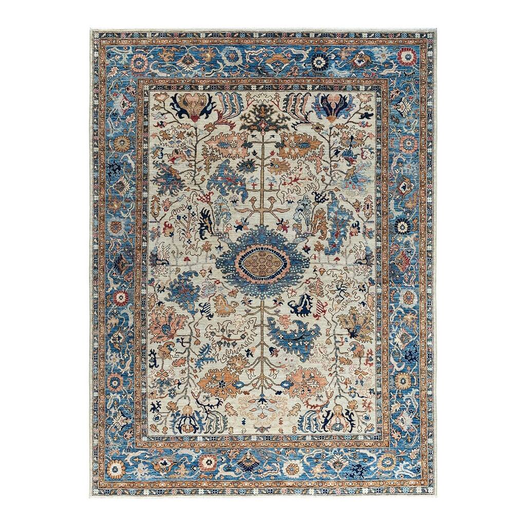 Serapi One-of-a-Kind Hand-Knotted Area Rug - Ivory, 8' 11" x 11' 11" - 8' 11" x 11' 11"