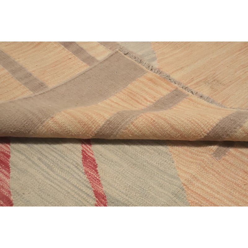 Hand Woven Oriental 100% Wool Carpet Southwestern Tribal Multi-Colored Kilim Area Rug - 8' 0'' X 4' 11''