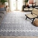 preview thumbnail 5 of 18, SAFAVIEH Berber Fringe Shag Leatha Trellis Rug - Cream/Dark Grey - 8' x 10'