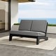 preview thumbnail 16 of 136, Outdoor Teak Wood Waterproof Armless Chair Loveseat with Cushions