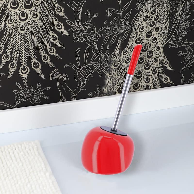 PISE Freestanding Toilet Brush and Holder Set - 15"H x 6"L x 6" W