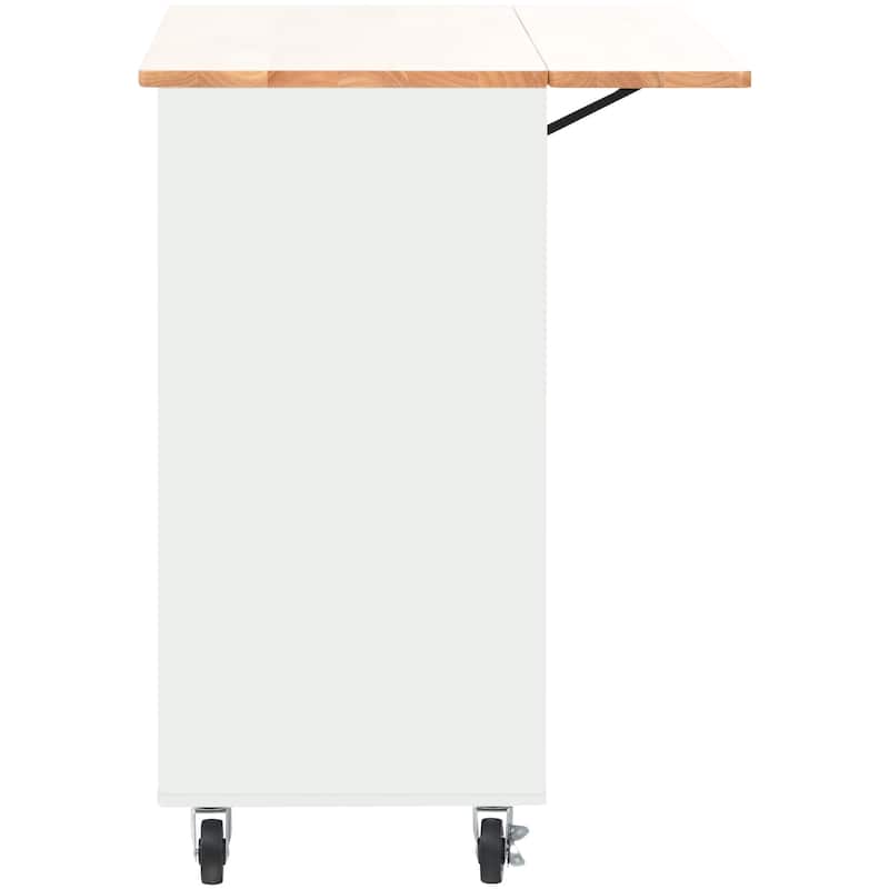 Kitchen Island with Drop Leaf & LED Light