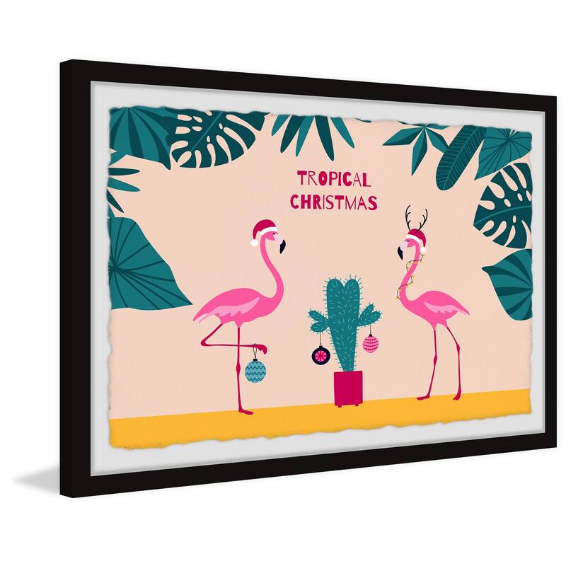 'Tropical Christmas' Framed Painting Print