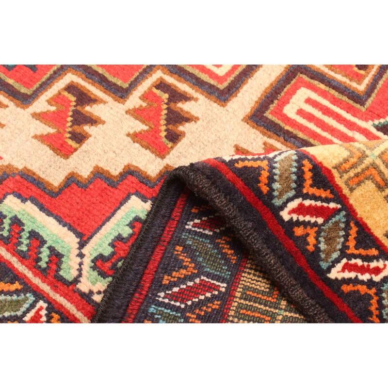 ECARPETGALLERY Hand-knotted Teimani Red Wool Rug - 3'0 x 4'10