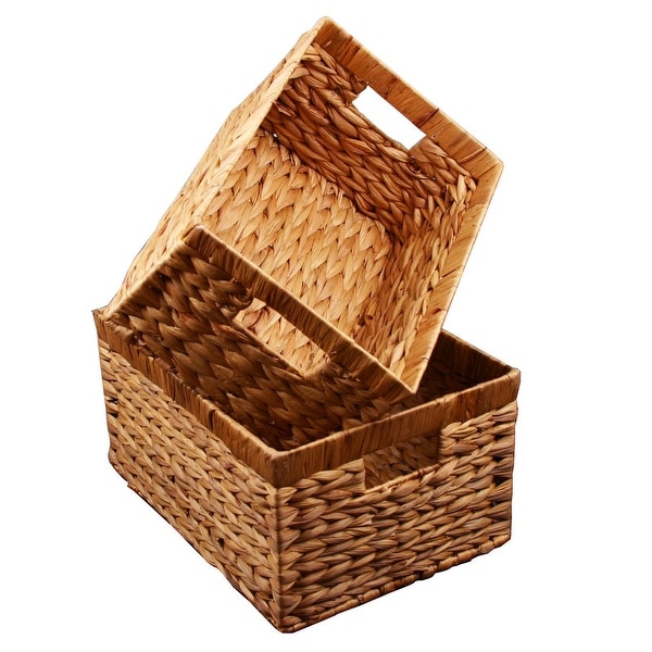 Rattan storage basket deals