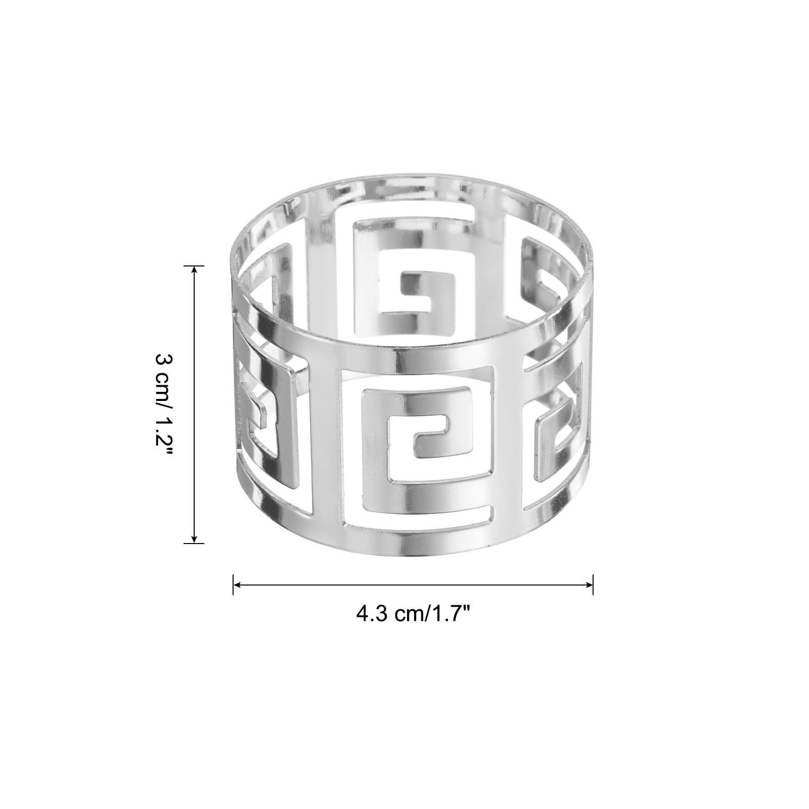 Napkin Rings Metal Classic Chinese Hollow Napkin Holder for Dinner