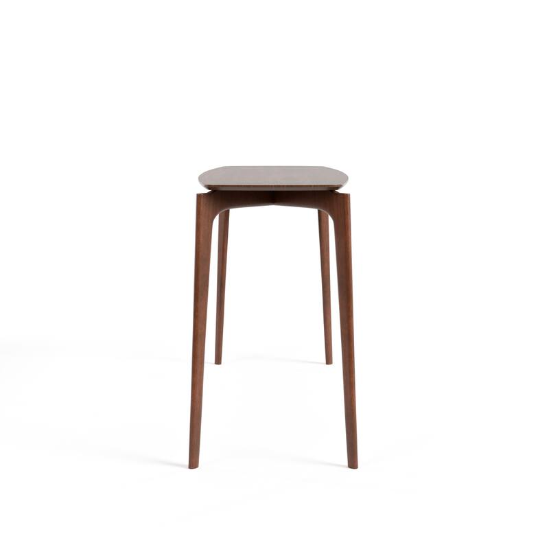 Furniture of America Shaw Mid-century Walnut 59-inch Wood Counter Height Dining Table