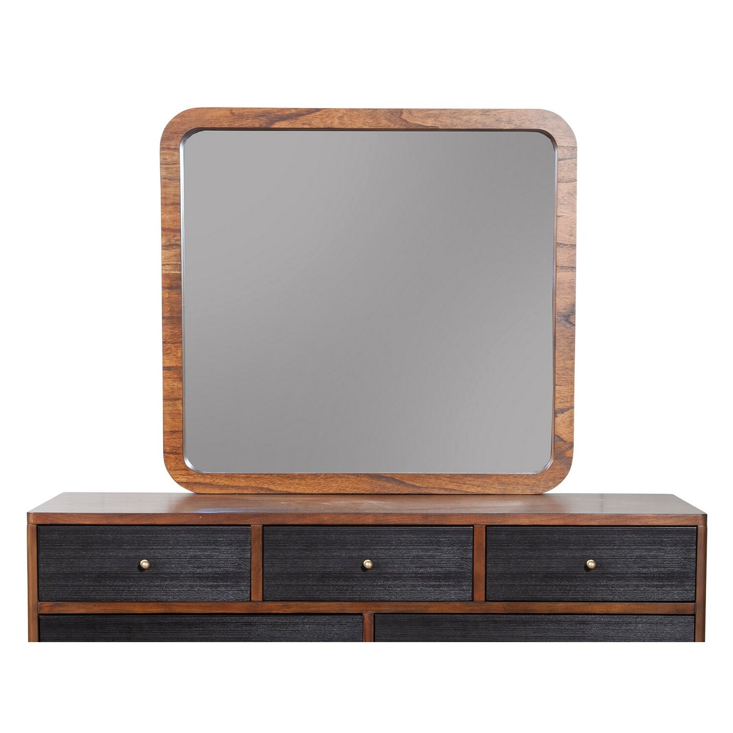 Shop Black Friday Deals On Alpine Furniture Belham Wood Mirror In Dark Walnut Brown Overstock 31747115