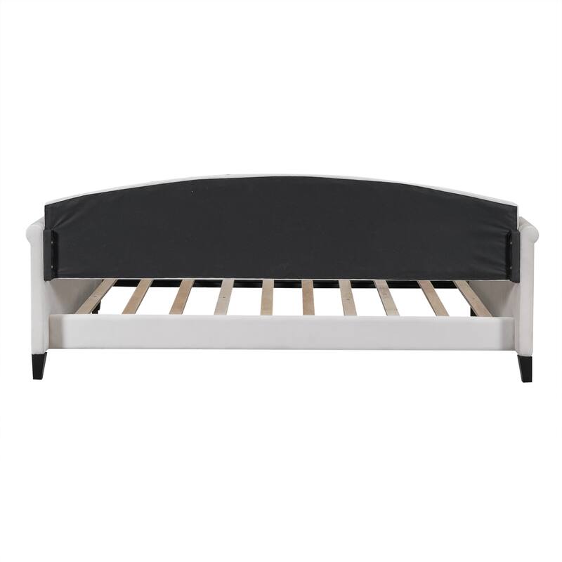 Full Velvet Daybed with Button Tufted Backrest