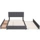 preview thumbnail 2 of 4, Upholstered Platform Bed with 2 Drawers and 1 Twin XL Trundle Perfect to Any Room
