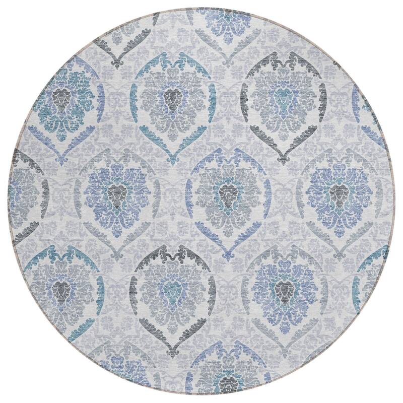 HomeRoots Medallion Transitional Rectangle Outdoor Rug