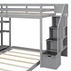 preview thumbnail 15 of 30, Roomfitters Twin Over Full Bunk Bed with 3-layer Shelves, Drawers and Storage Stairs