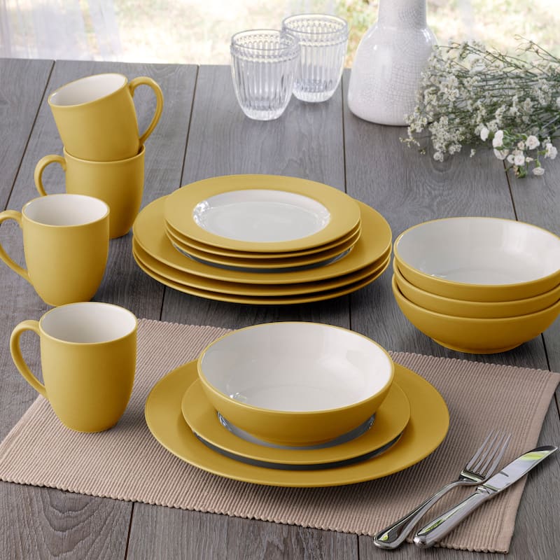 Noritake Colorwave 16-Piece Rim Dinnerware Set, Service For 4