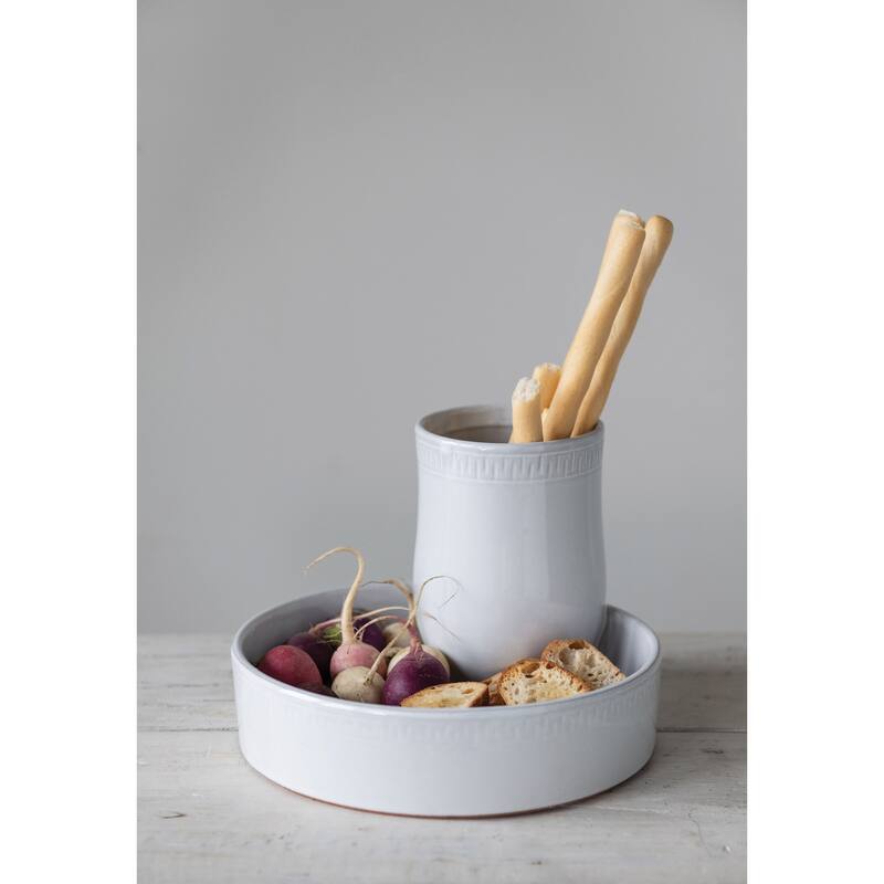 Terra cotta Tray w 2 Sections
