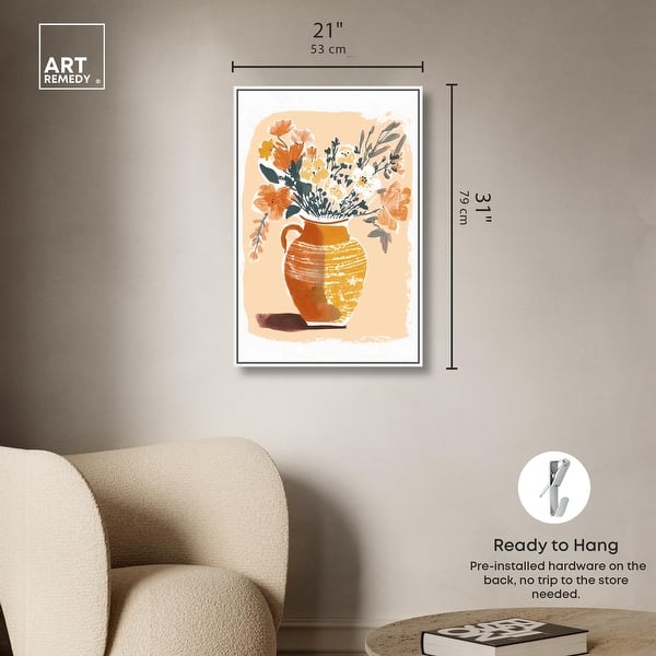 dimension image slide 4 of 24, Mid Autumn Flowers Canvas Boho Colorful Wall Art by Art Remedy