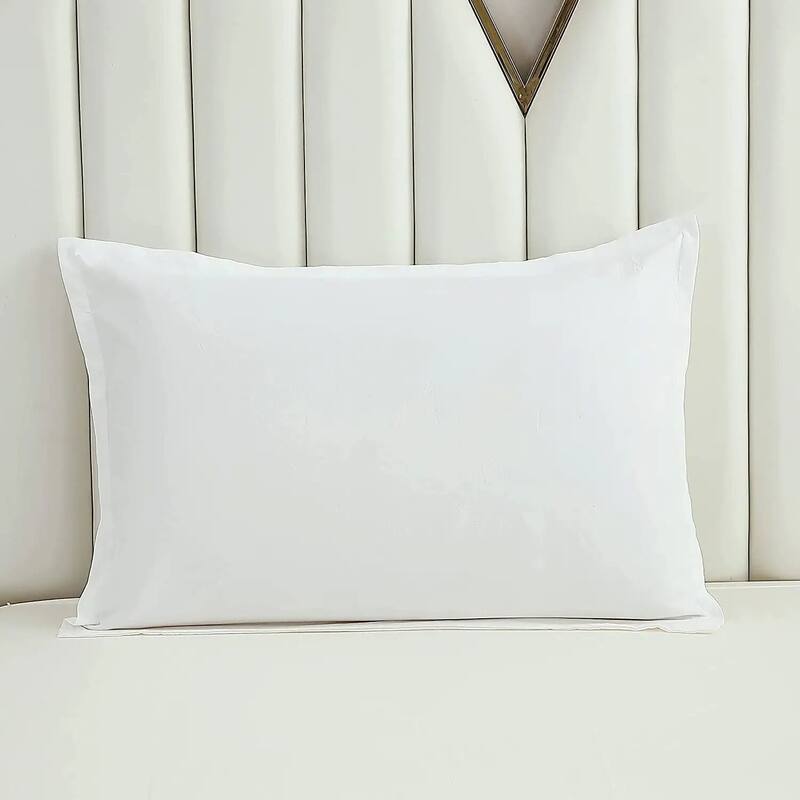 DCP Slip Pillowcase Silk White Pillow shams,2 Pack