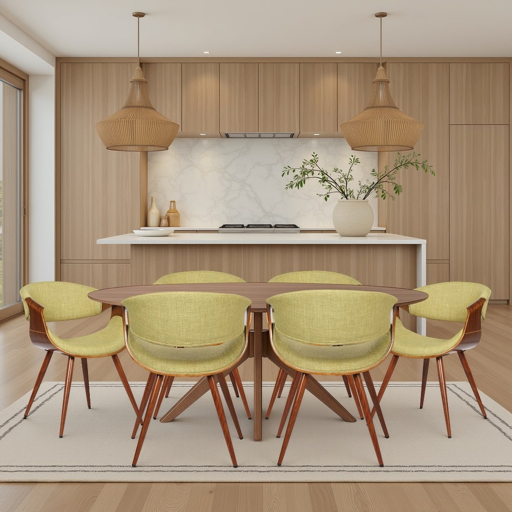 Carson Carrington Skibby Wood and Fabric Mid-century Dining Chair