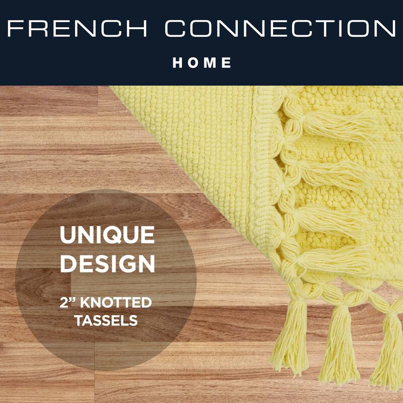 French Connection Nellore Fringe Cotton Bath Rug