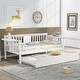 preview thumbnail 16 of 72, Elegant Design Daybed with Trundle Bed, Wooden Sofa Bed for Bedroom Living Room, Wood Platform Bed Frame for Kids Teens Guests