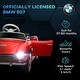 preview thumbnail 4 of 6, Electric Ride-On BMW 507 for Kids with Music, Seatbelt & Retractable Handle - Red