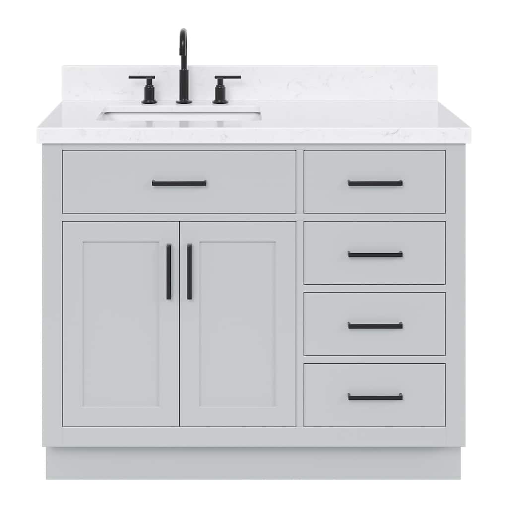 Ariel T042SLCQRVO Hepburn 43" Free Standing Single Basin Vanity Set