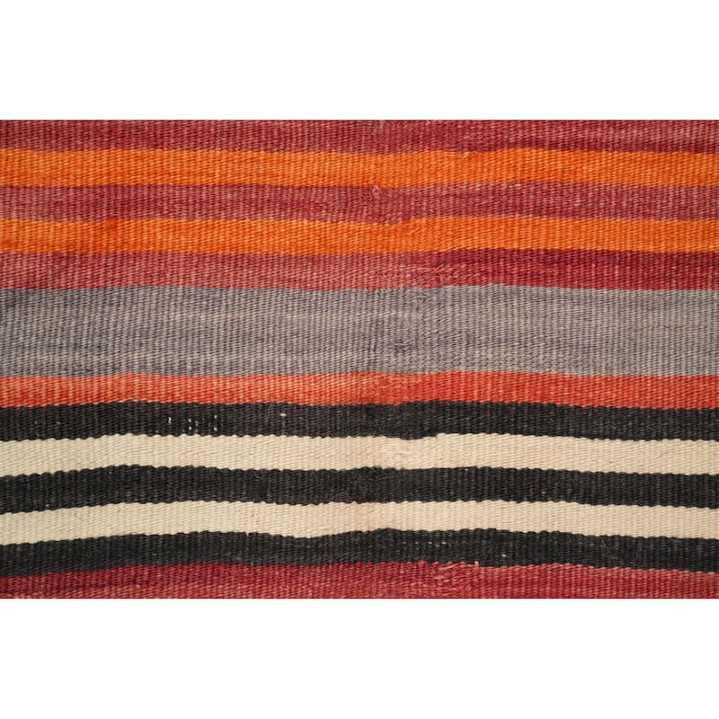 Hand Woven Oriental 100% Wool Carpet Southwestern Geometric Multi-Colored Kilim Area Rug - 7' 10'' X 5' 1''