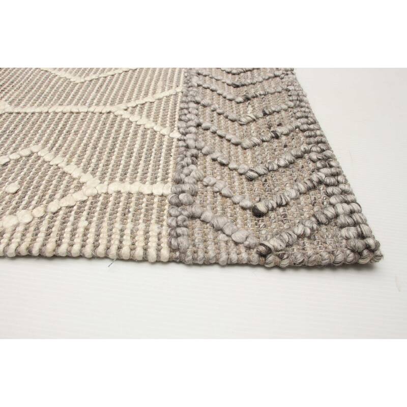 ECARPETGALLERY Braid weave Sienna Taupe Wool Rug - 5'1 x 8'4