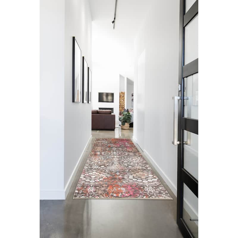 ECARPETGALLERY Hand-knotted Heritage Grey Silk, Wool Rug - 2' 7" x 8' 1"
