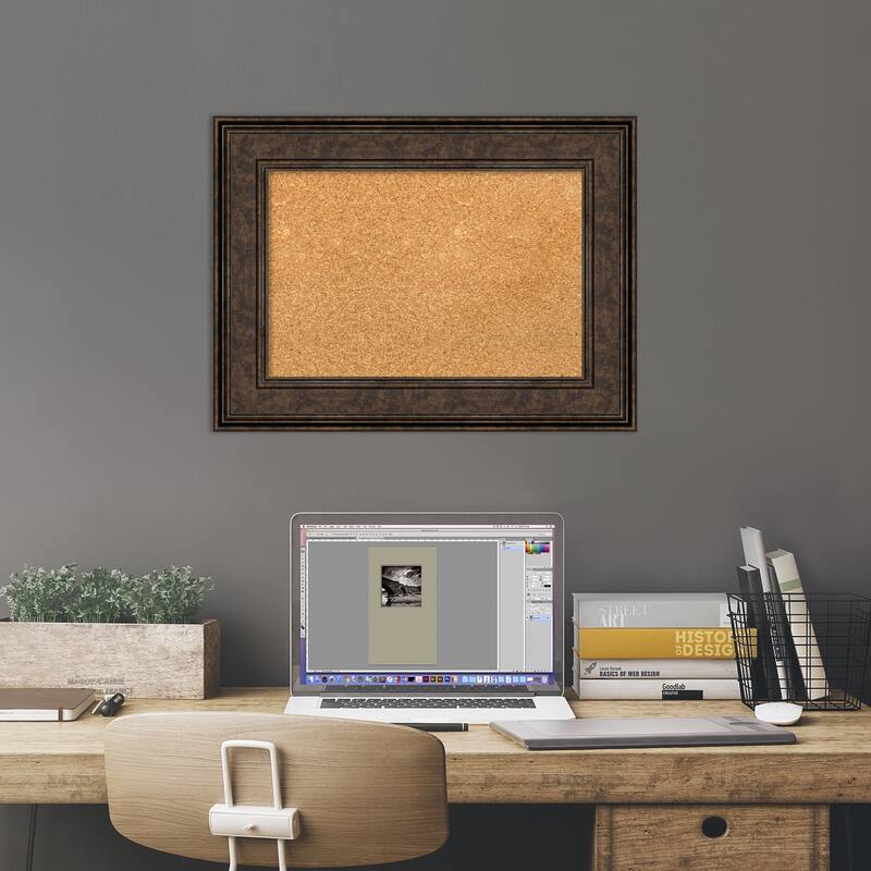 Ridge Framed Cork Bulletin Memo Board