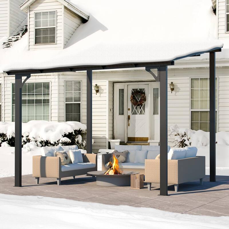 AECOJOY Wall Mounted Gazebos Pergola Gazebo Awnings for Backyard