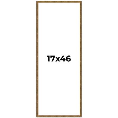 17x46 Frame Gold Solid Wood Picture Frame - Complete Modern Photo