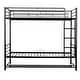 preview thumbnail 24 of 43, Metal Bunk Bed, Divided Into 2 Beds, Bed Bottom with Storage Shelf, Guardrails Metal Bed Frame