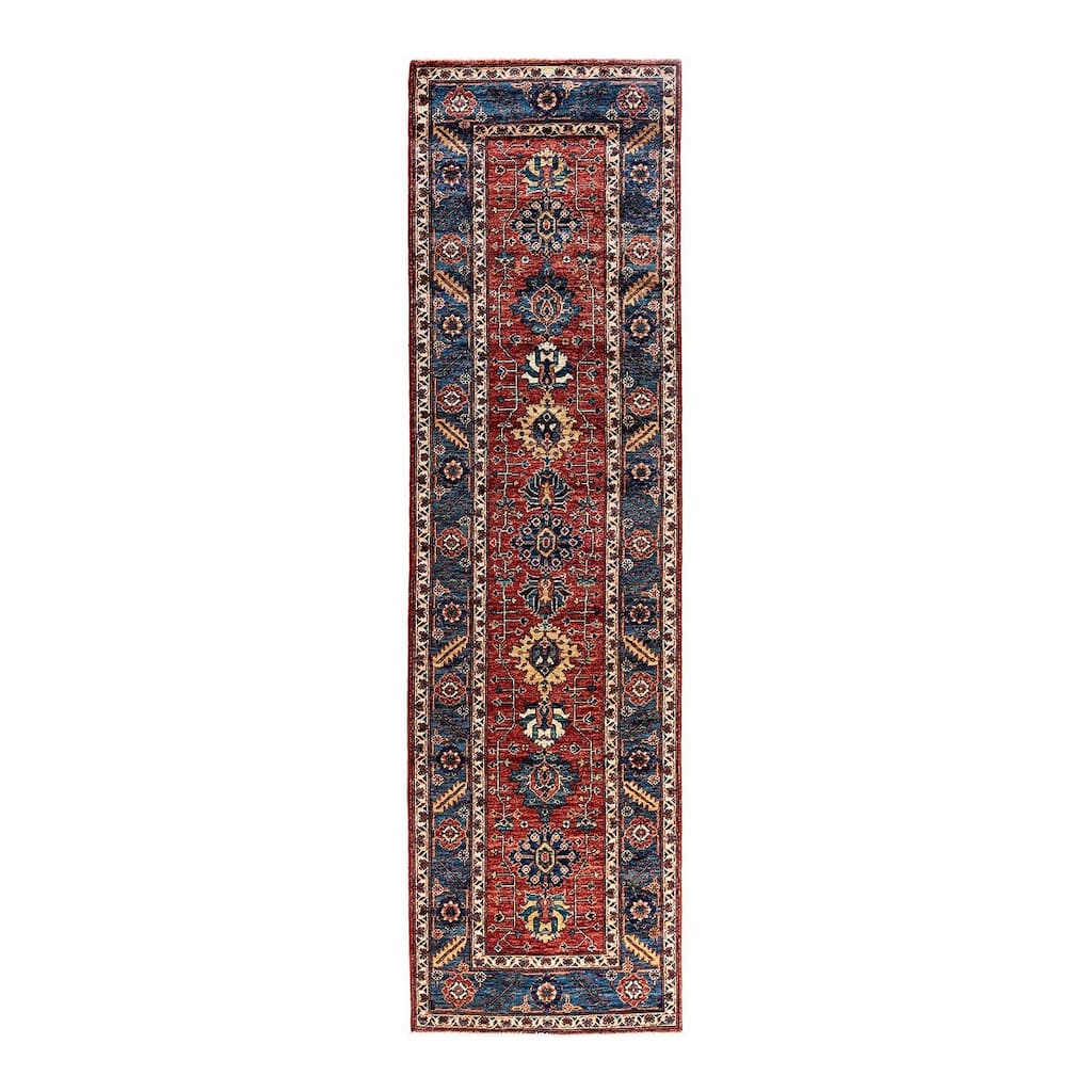 Serapi One-of-a-Kind Hand-Knotted Runner Rug - Red, 2' 9" x 9' 10" - 2' 9" x 9' 10"