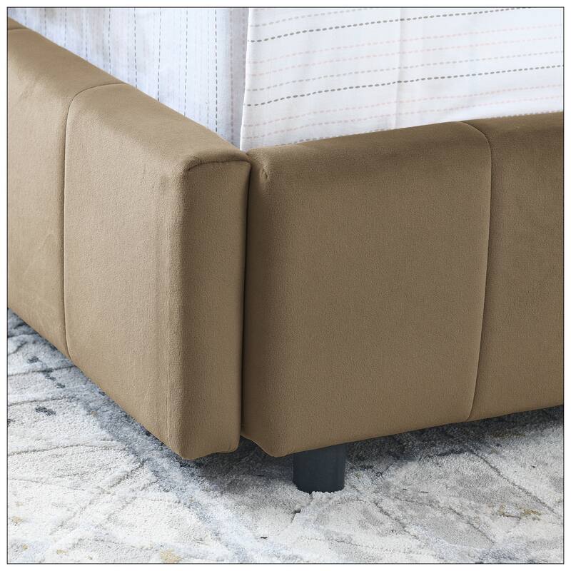 Full Size Storage Upholstered Tufted Bed Frame for Bedroom