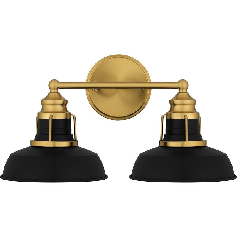 Huxley 2-Light Aged Brass Bath Light