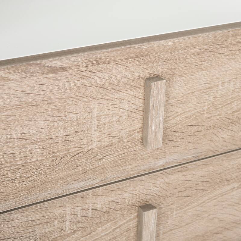 SAFAVIEH Cathy White, Oak, Black Lacquer Storage Cabinet - 21.3" x 15.6" x 23.6" - 21Wx16Dx24H