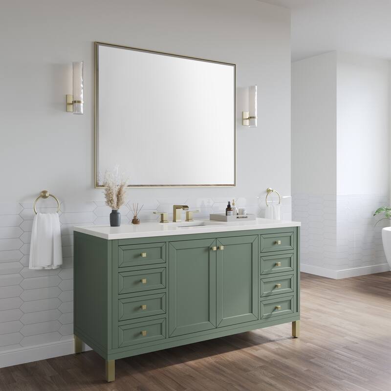 James Martin Vanities 305-V60S-3WZ Chicago 60" Single Basin Poplar