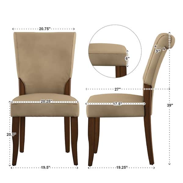 Andorra Peat Velvet Upholstered Dining Chair (Set of 2) by iNSPIRE Q