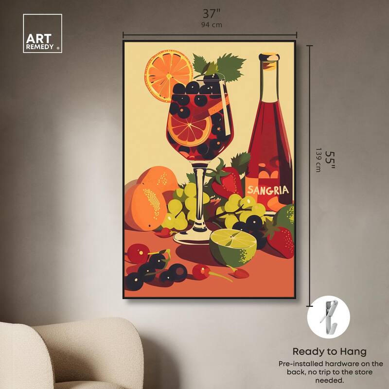 Sangria Drink Canvas by Art Remedy